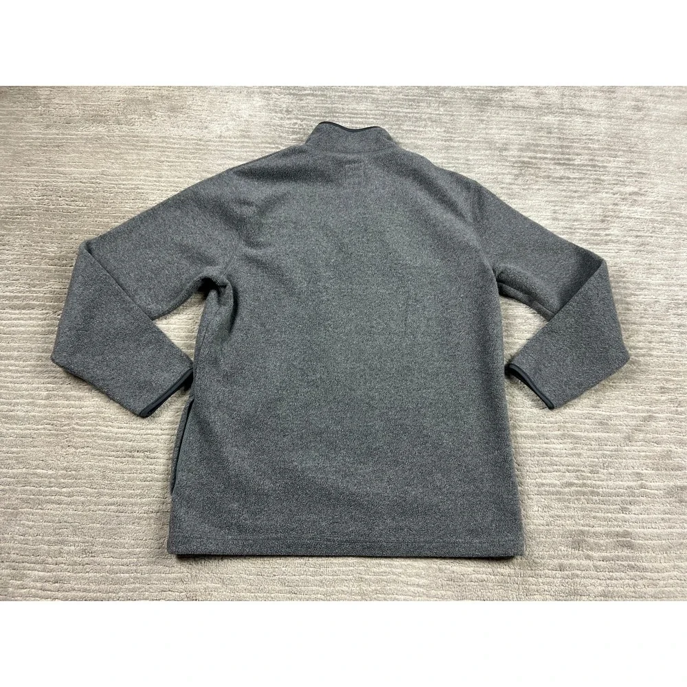 Old Navy Fleece‎ Pullover Boys XL 14-16 Gray Quarter Zip Logo Mock Neck Pockets